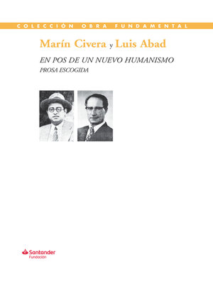 cover image of En pos de un nuevo humanismo